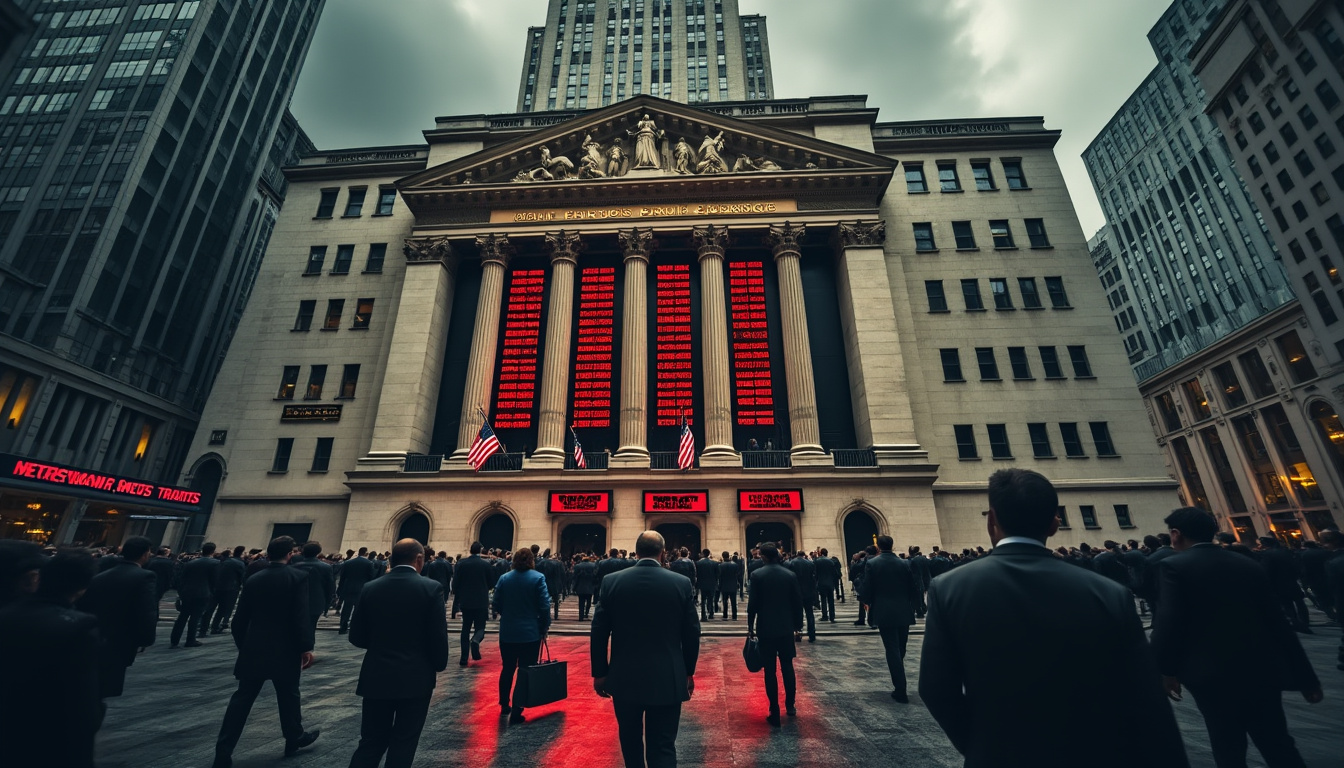 découvrez comment la chute de près de 6% de la bourse de new york à la clôture est liée aux droits de douane aux états-unis. analyse des répercussions économiques et des tensions commerciales actuelle.