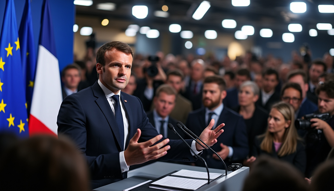 suivez en direct les déclarations d'emmanuel macron sur l'espoir de voir donald trump reconsidérer sa décision concernant les droits de douane. une analyse des impacts politiques et économiques de cette situation.