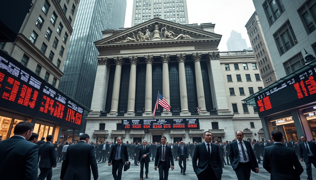 découvrez comment la guerre commerciale influence wall street, avec un début de séance en territoire négatif et une atmosphère de nervosité dans les marchés. restez informé des dernières tendances et analyses du marché boursier.