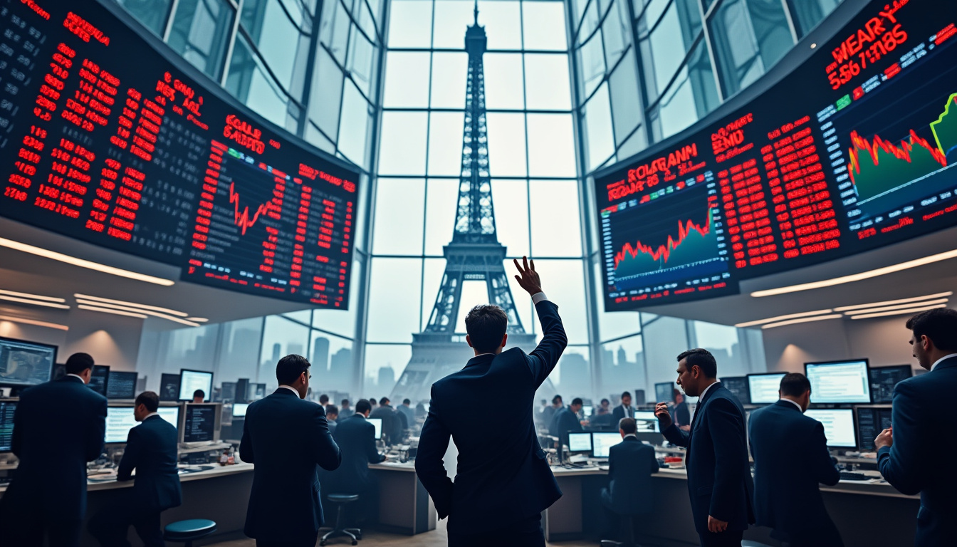 découvrez comment la bourse de paris subit une chute influencée par les derniers résultats d'entreprises et les tensions commerciales croissantes. analyse des facteurs affectant le marché et perspectives économiques.