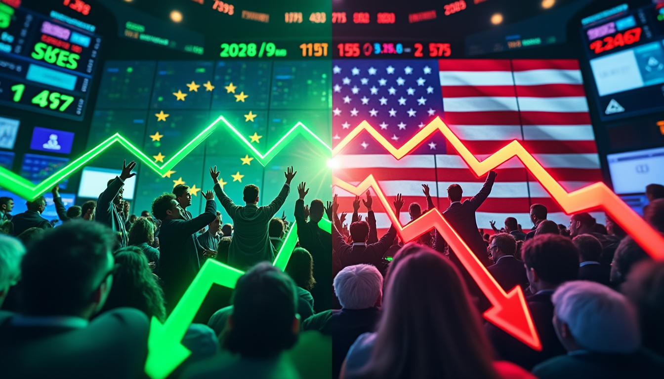 découvrez les dernières tendances des marchés boursiers européens, qui affichent une reprise encourageante, en contraste avec la chute continue des indices américains. analysez les facteurs en jeu et les implications pour vos investissements.