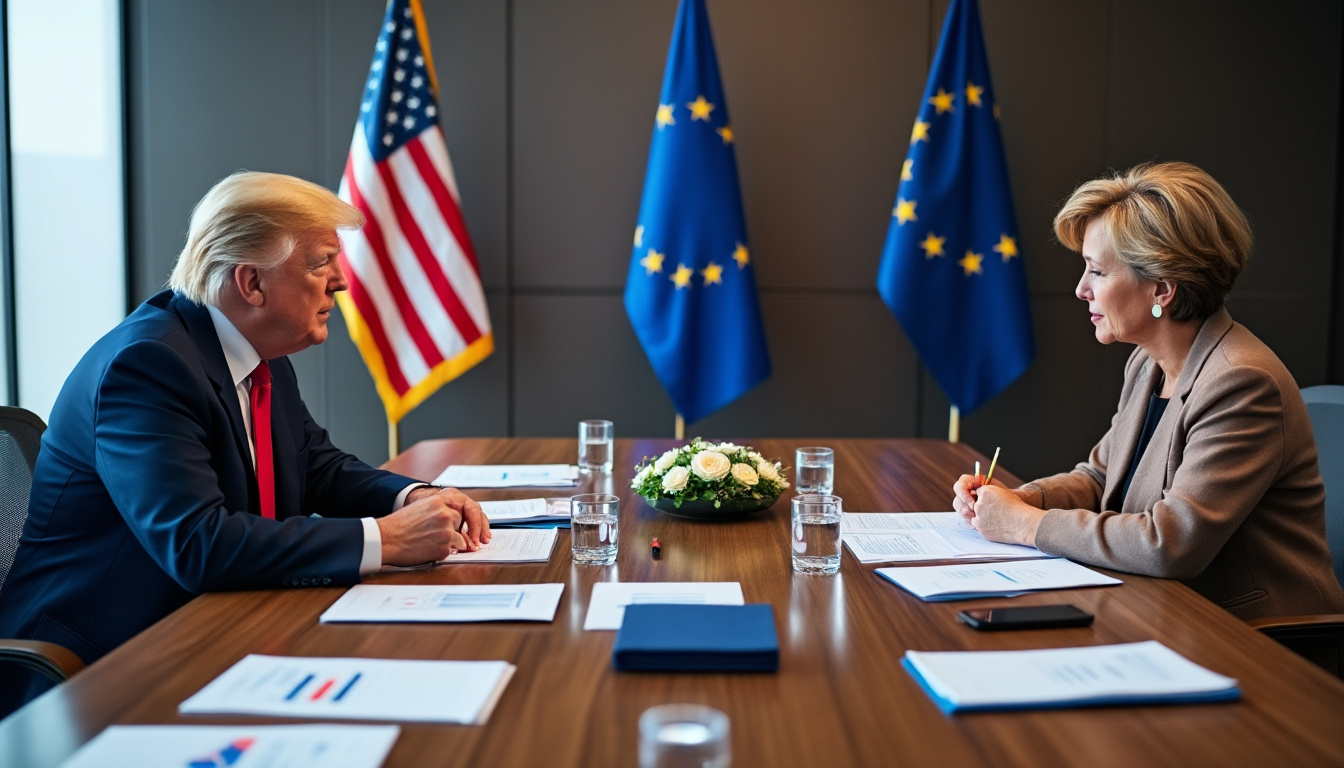 découvrez comment les récents développements autour des droits de douane, avec donald trump faisant marche arrière devant ursula von der leyen, impactent le cac 40. malgré une légère reprise, les signes de fatigue économique se font ressentir. ne manquez pas notre analyse approfondie sur ces enjeux majeurs.