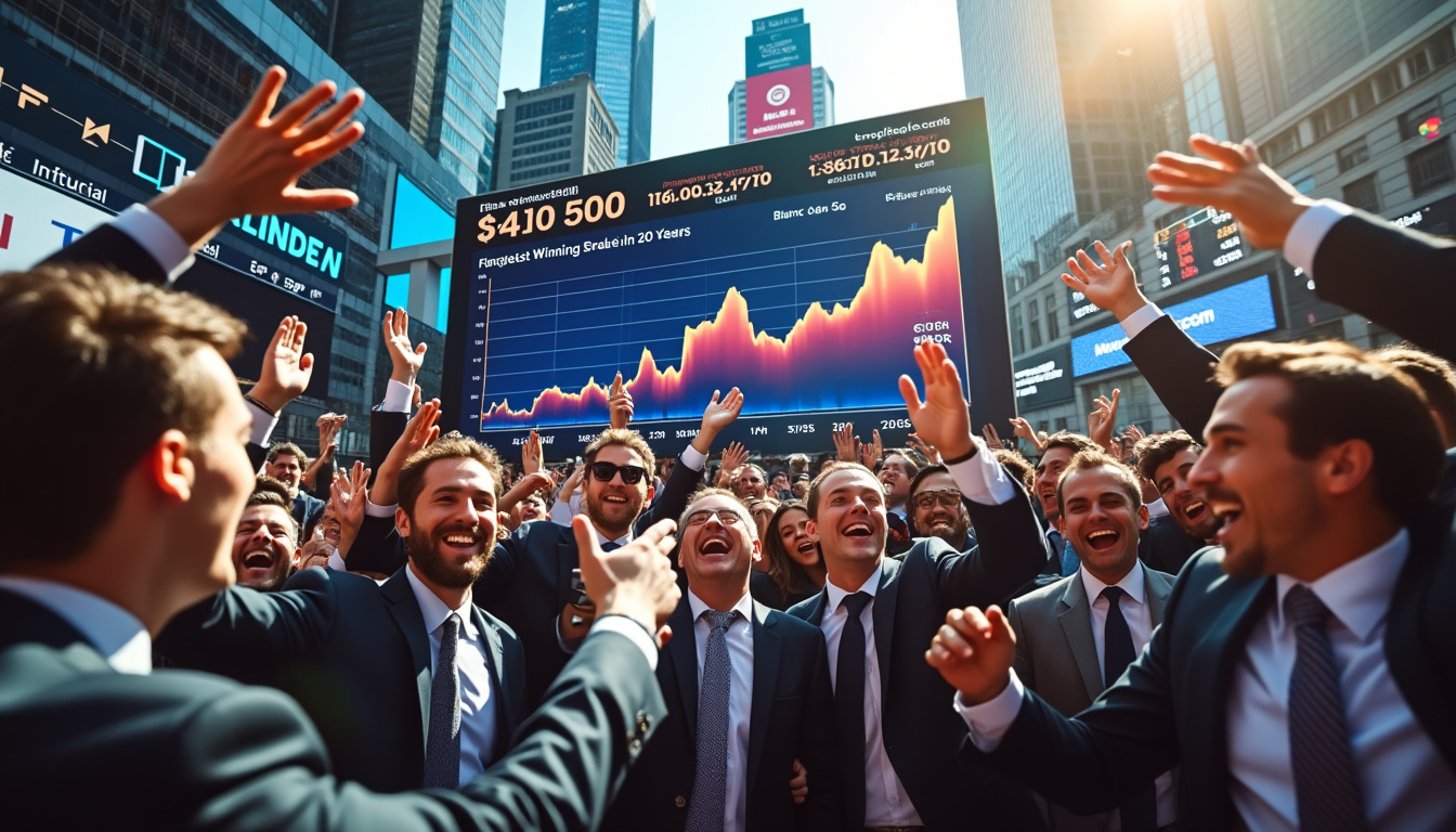 découvrez comment le dow a gagné 500 points grâce à un rapport sur l'emploi positif, tandis que le s&p 500 s'apprête à réaliser sa plus longue série de gains en deux décennies. suivez nos mises à jour en direct pour ne rien manquer des dernières tendances du marché.