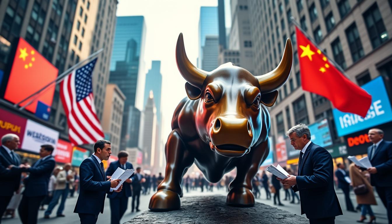 découvrez comment wall street commence la journée sur des bases solides, en mettant l'accent sur les pourparlers commerciaux cruciaux entre les états-unis et la chine. restez informé des tendances du marché et des facteurs économiques influençant les échanges.