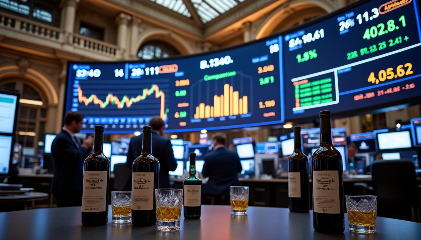 le cac 40 reste stable à la bourse de paris, tandis que le secteur des vins et spiritueux subit une pression due à l'absence d'exemptions douanières. analyse des impacts sur le marché financier français.