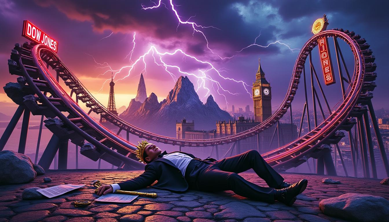 analyse d'un an de fluctuations boursières sous l'influence de trump : wall street en montagnes russes, la chute du dollar roi et la montée en puissance de la défense européenne.