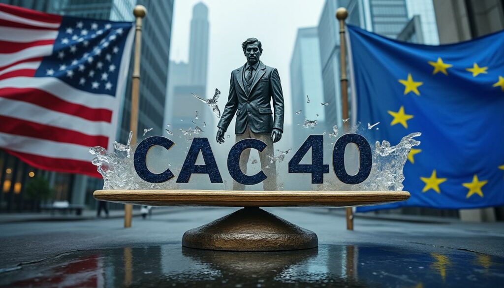 le marché de l'emploi américain montre des signes de faiblesse, le cac 40 subit des fluctuations, tandis que la bce persévère dans sa politique monétaire stable.