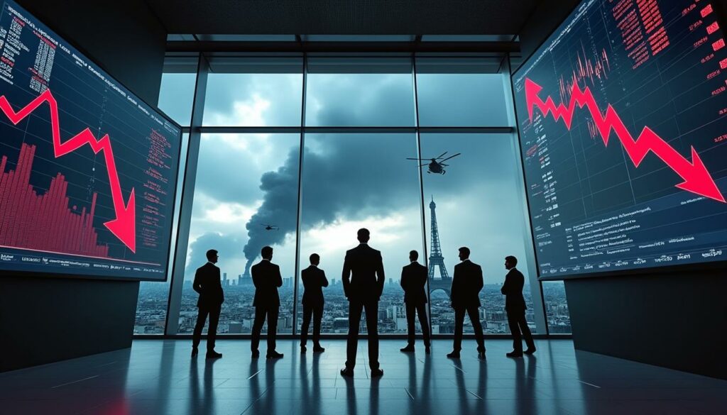 la bourse de paris termine en baisse, impactée par les tensions géopolitiques grandissantes au moyen-orient, affectant la confiance des investisseurs.