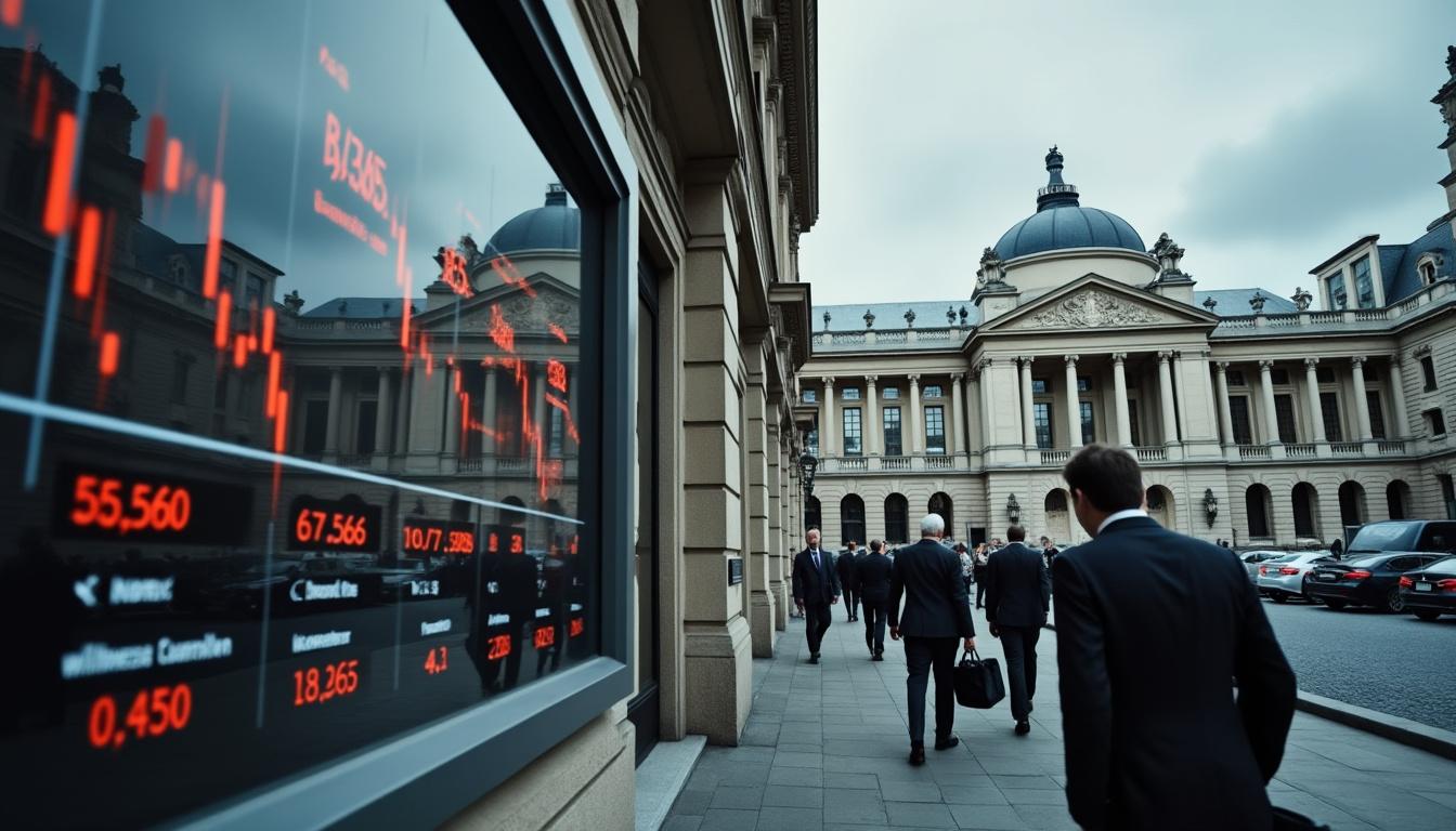 la bourse de paris recule légèrement en raison d'une incertitude persistante sur les marchés, impactant la confiance des investisseurs.