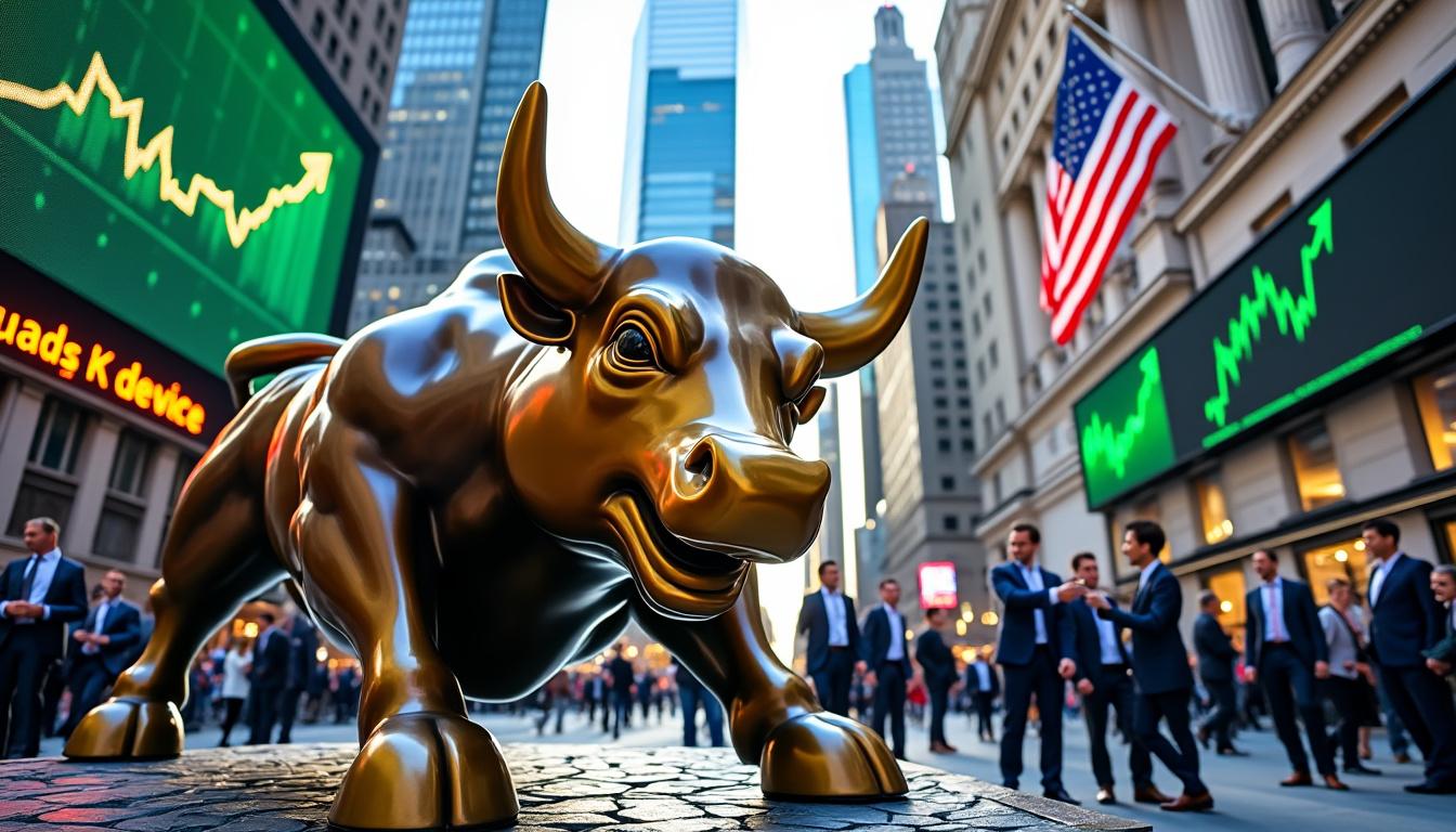 la bourse américaine termine en hausse grâce à wall street, avec le s&p 500 et le nasdaq atteignant des sommets historiques, signalant une dynamique positive sur les marchés financiers.