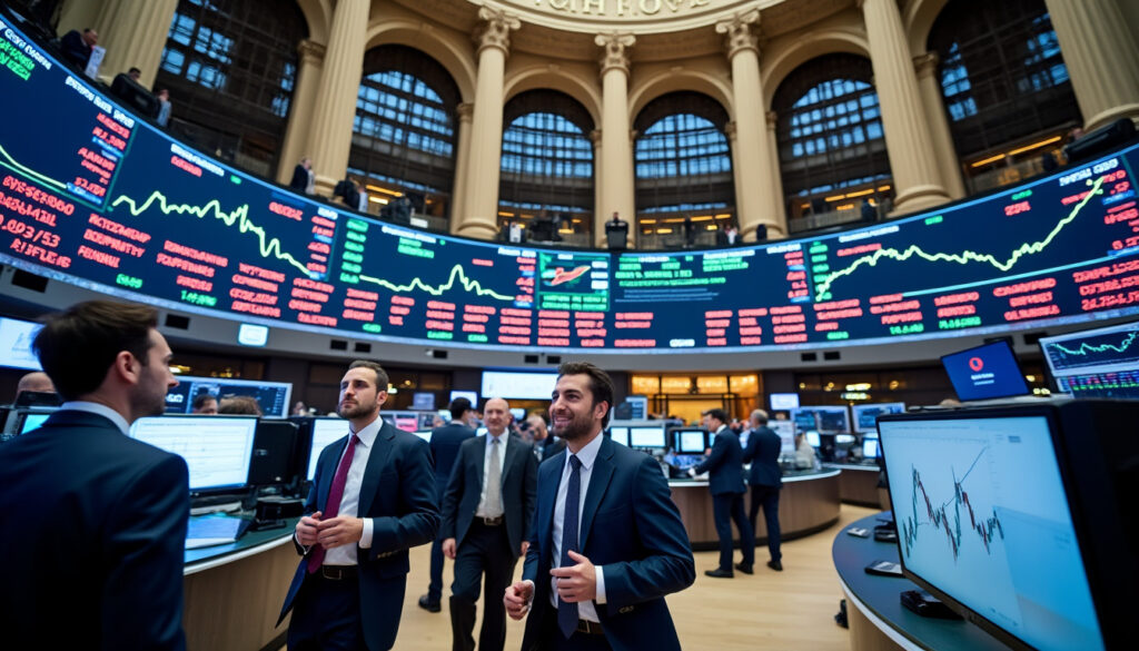 la bourse de paris termine en légère hausse malgré des prises de bénéfices dans le secteur technologique, reflétant une tendance prudente des investisseurs.