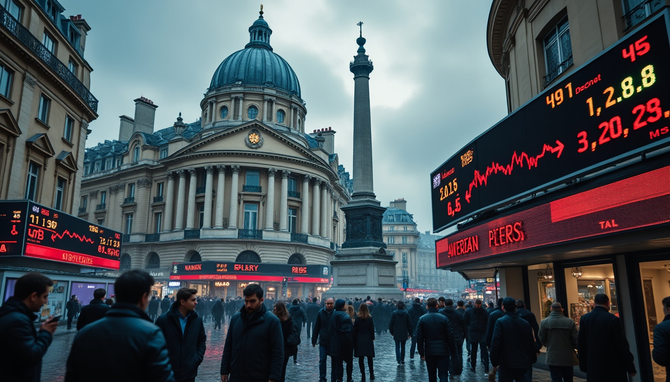 la bourse de paris chute brutalement suite aux frappes américaines en iran, suscitant inquiétudes et incertitudes sur les marchés financiers.